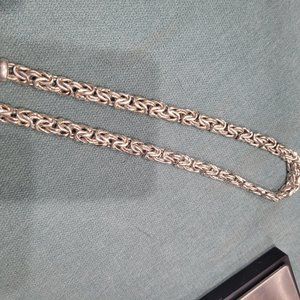 Very Heavy 75 gram Sterling Silver Chain Necklace